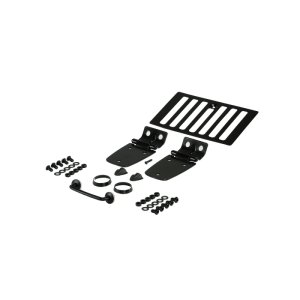Jeep Wrangler TJ Hood Kit - Rugged Ridge - 8 Piece Kit - Black - `98-`06